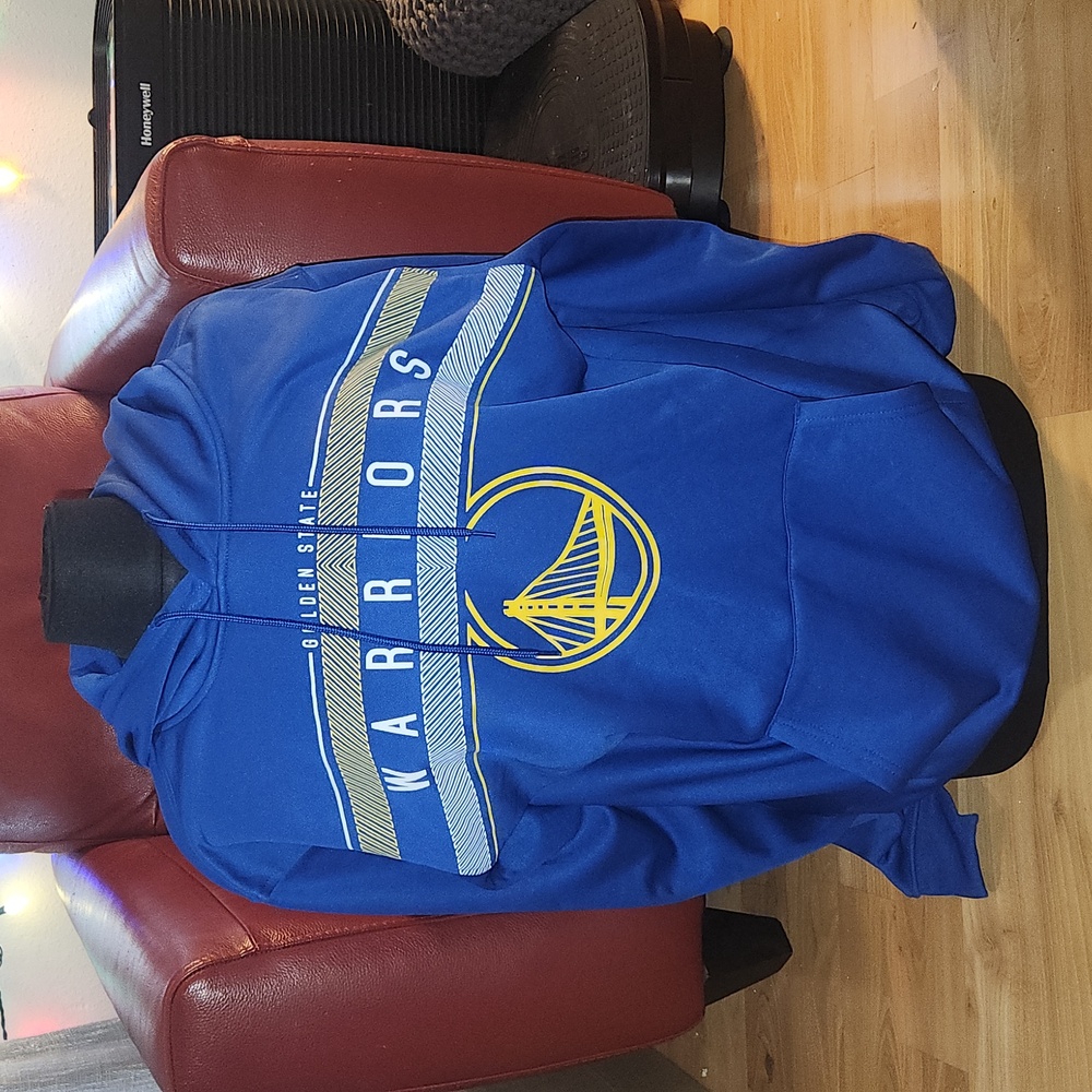 Golden State Warriors NBA Hoodie XLarge Blue Cotton/Polyester